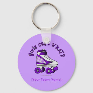 Roller Derby Skate - Purple Keychain