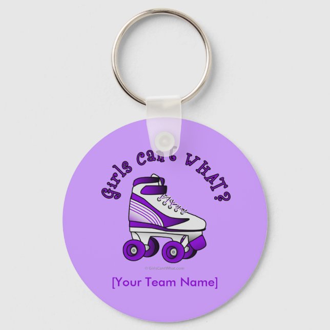 Roller Derby Skate - Purple Keychain (Front)