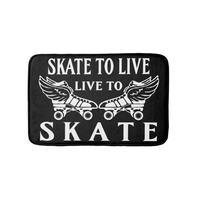 Roller Derby, Skate to Live Live to Skate Bath Mat (Front)