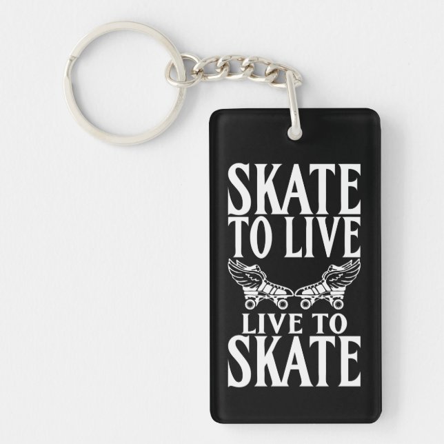 Roller Derby, Skate to Live Live to Skate Keychain (Front)