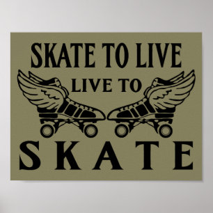 Roller Derby, Skate to Live, Live to Skate Poster