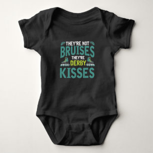 Roller Derby Skater Skating Bruises Stunt Kisses Baby Bodysuit