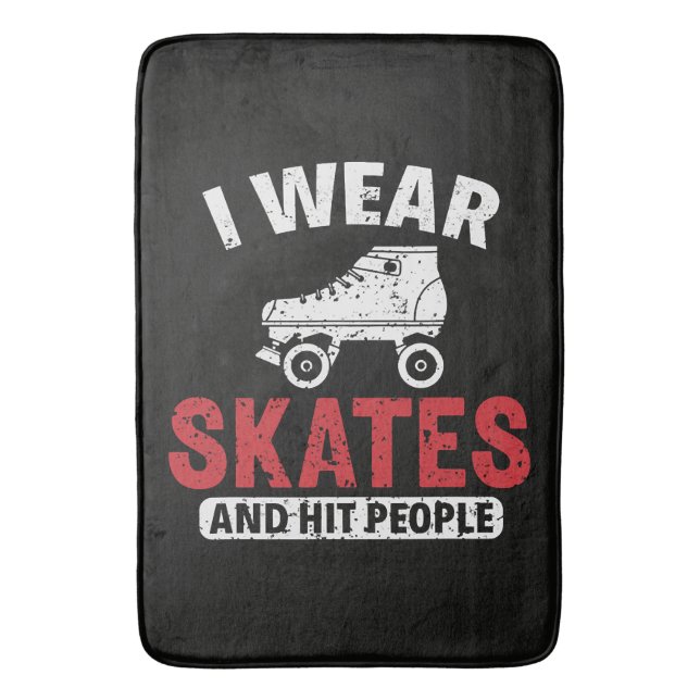 Roller Derby Skating Skate Skater Bath Mat (Front Vertical)