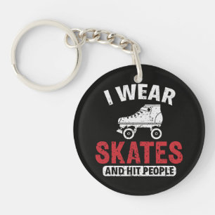 Roller Derby Skating Skate Skater Keychain