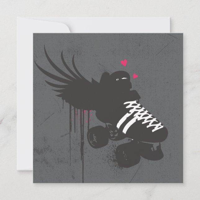 Roller Derby Square Note Card (Front)