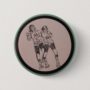 Roller Derby Vintage program 2 Inch Round Button