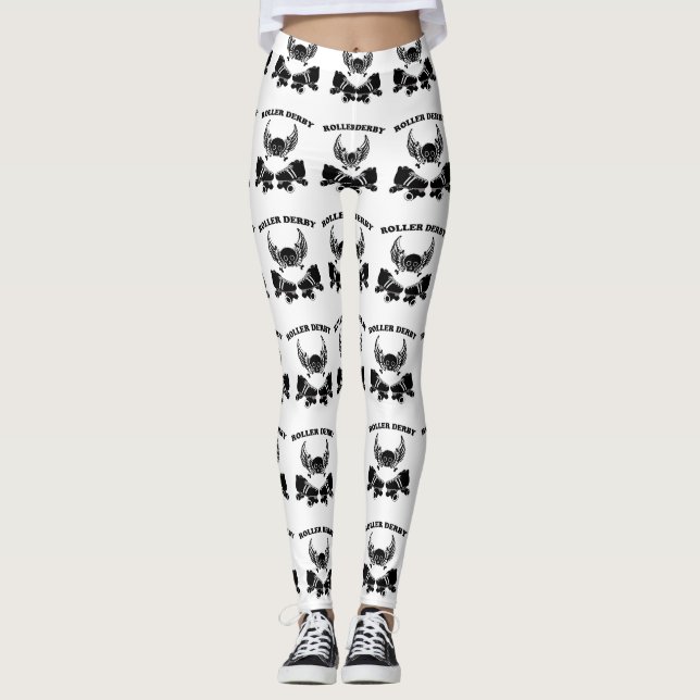 Roller Derby Wings Leggings (Front)