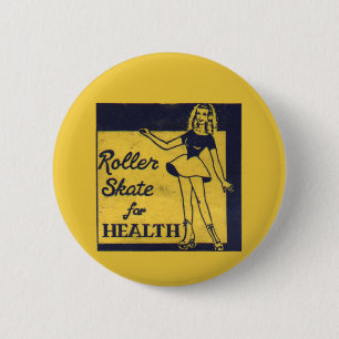 Roller Girl 2 Inch Round Button
