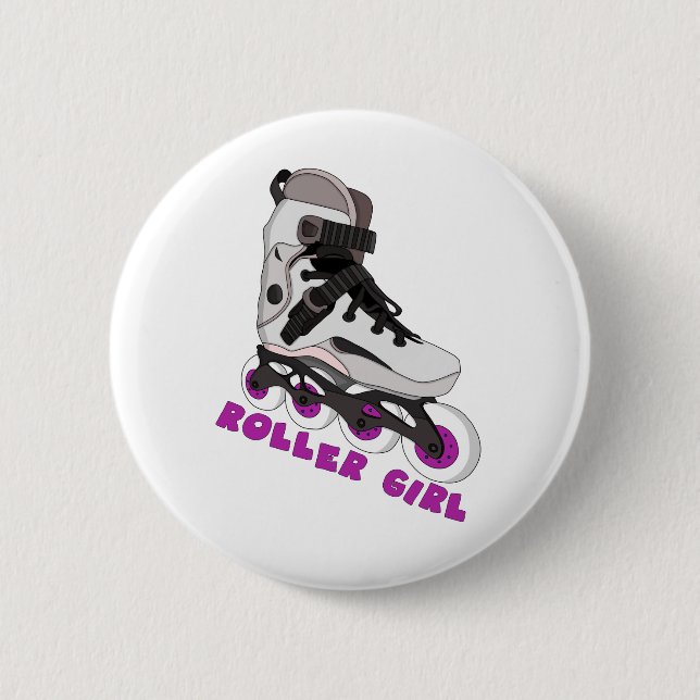 Roller Girl 2 Inch Round Button (Front)