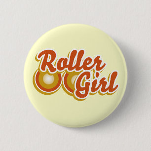 Roller Girl in the Derby 2 Inch Round Button