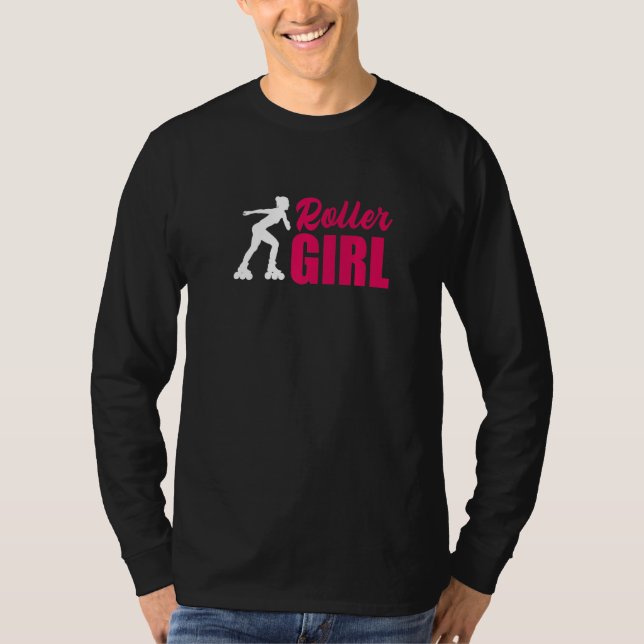 Roller Girl Inline Skating Rollerblading T-Shirt (Front)
