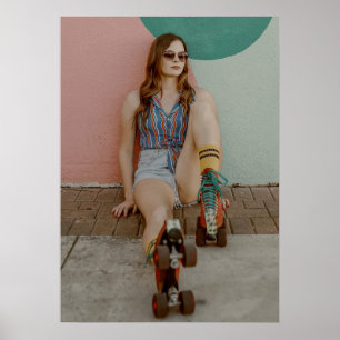 Roller Girl  Poster - Roller Skating 