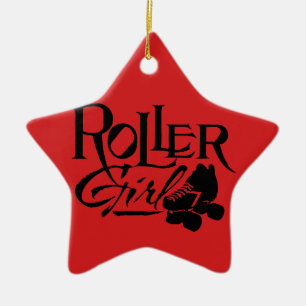 Roller Girl, Roller Derby Ceramic Ornament
