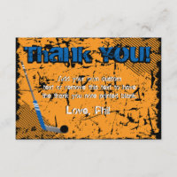 Roller Hockey, Grundge Style Thank You Cards
