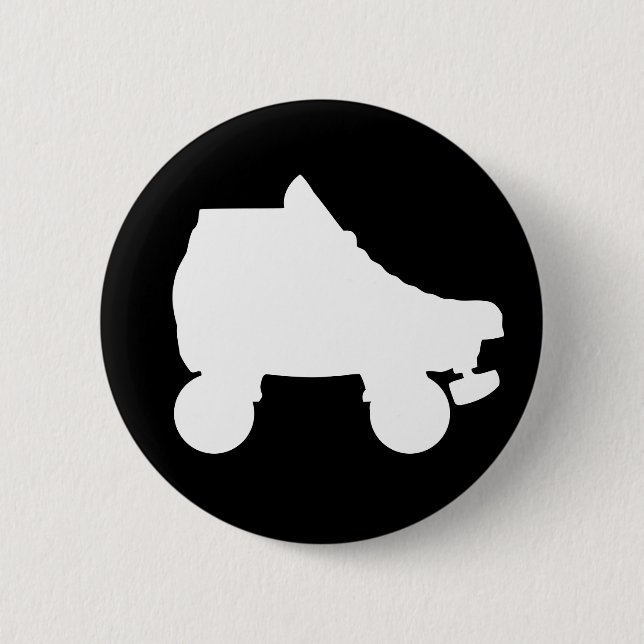 roller skate 2 inch round button (Front)