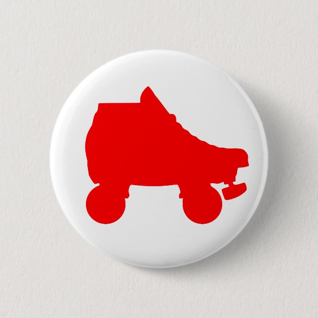 roller skate 2 inch round button (Front)