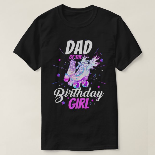 Roller Skate Birthday Dad Funny Roller Skating Par T-Shirt (Design Front)