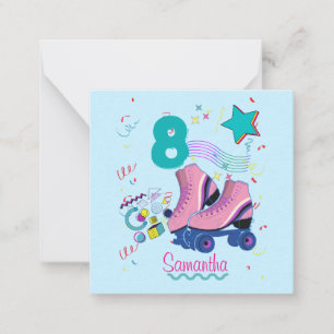 Roller Skate Birthday Girl Retro Skating  Card