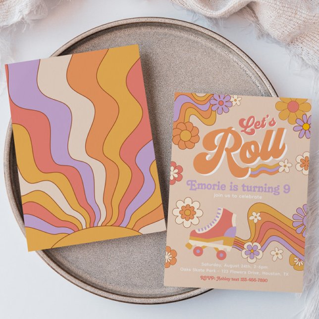 Roller Skate Birthday Invitation | Groovy Skate (Creator Uploaded)