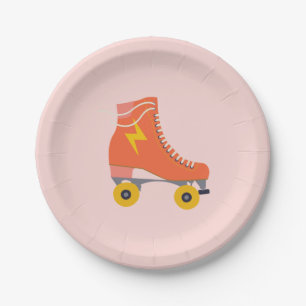 Roller Skate Birthday Paper Plates