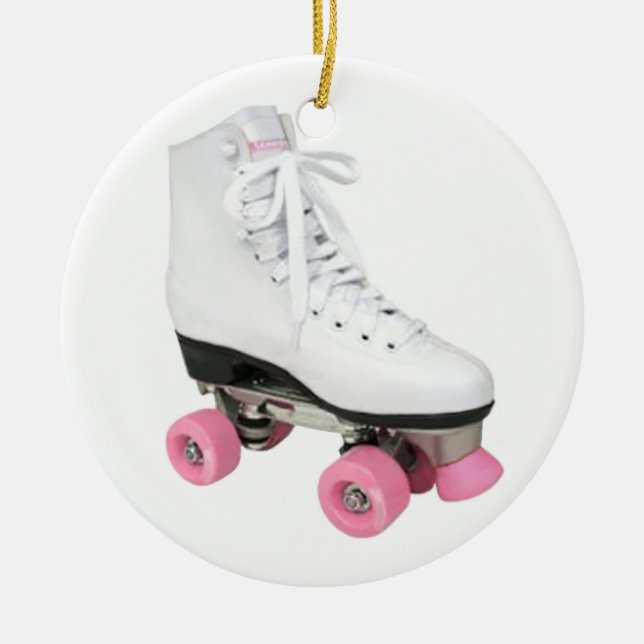 Roller Skate Ceramic Ornament (Front)