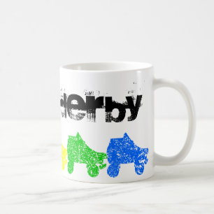 roller skate grunge rainbow coffee mug