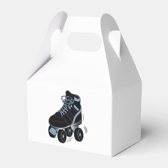 Roller Skate in Black Favor Box (Front Side)