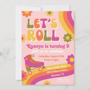 Roller Skate Invitation Anniversaire Patinage ré