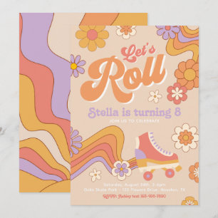 Roller Skate Invitation Anniversaire Patinage Su