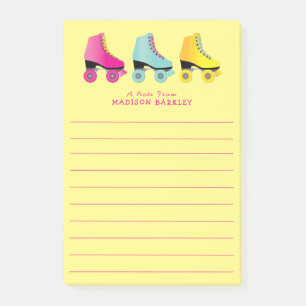 Roller Skate Kid Cute Retro Skating Post-it Notes