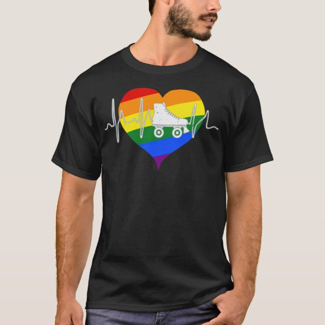 Roller Skate LGBT pride  T-Shirt (Front)