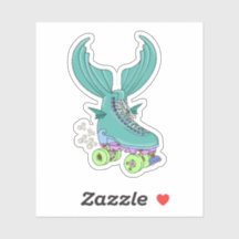 Roller Skate Mermaid Sticker