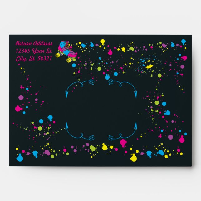 Roller Skate Party Envelope (Front)