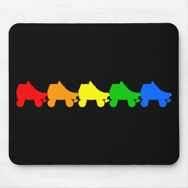 roller skate rainbow mouse pad (Front)