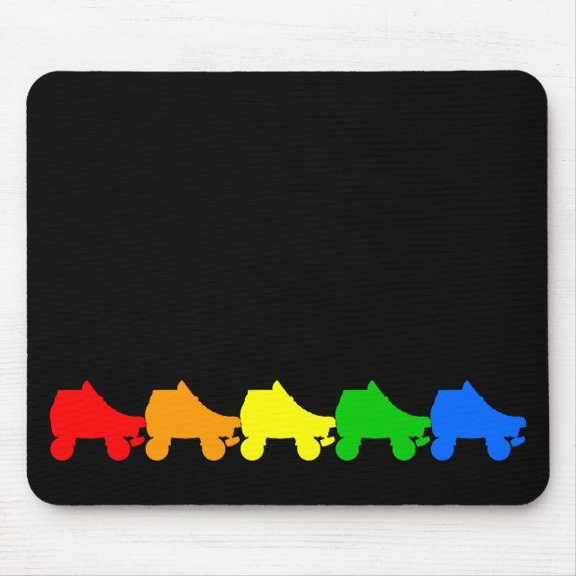 roller skate rainbow mouse pad (Front)