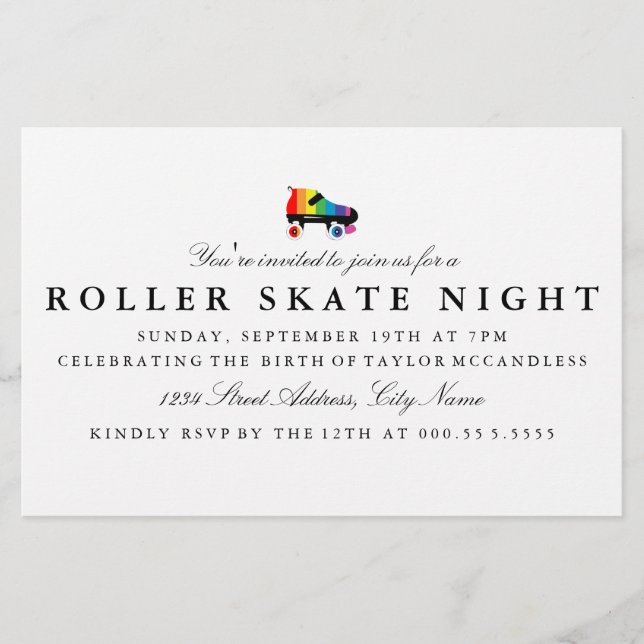 roller skate rainbow stripes (Front)
