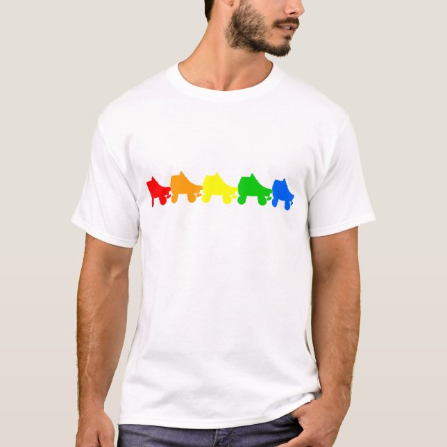 roller skate rainbow T-Shirt (Front)