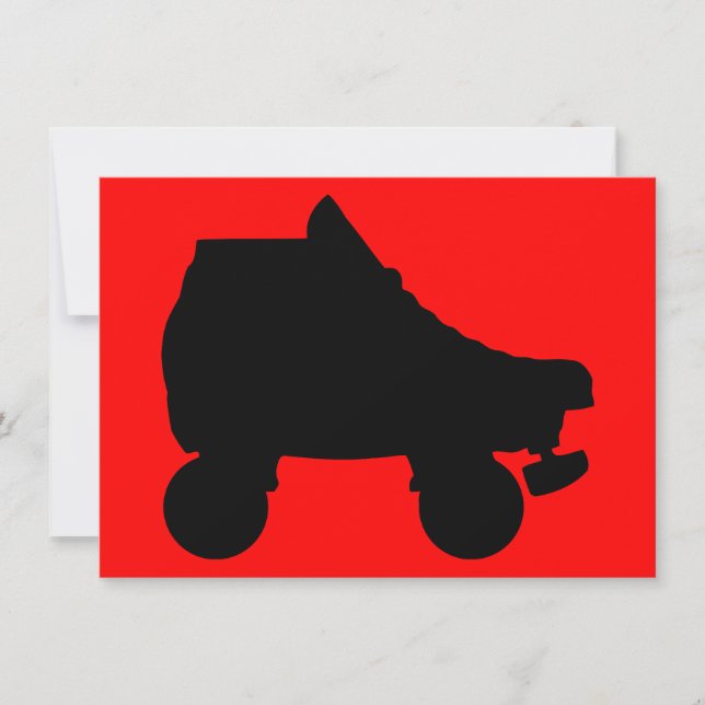 roller skate sillouette invitation (Front)