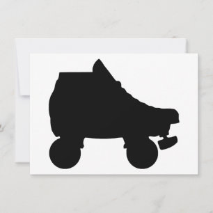roller skate sillouette invitation