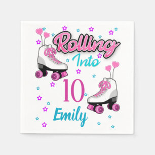 Roller Skate Skating Custom Birthday MAtching  Napkin