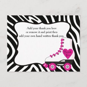 Roller Skate Thank You Card