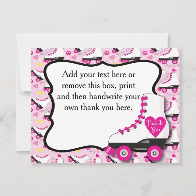 Roller Skate Thank You Card #2 (Front)
