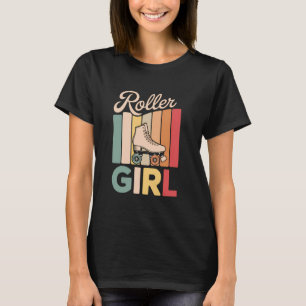Roller Skater Girl 70s 80s 90s Roller Skates Rolle T-Shirt