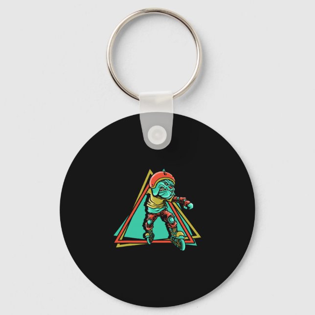 Roller Skater Inline Skating  Keychain (Front)
