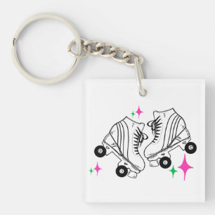 Roller Skates Derby Skating Roller Babe     Keychain