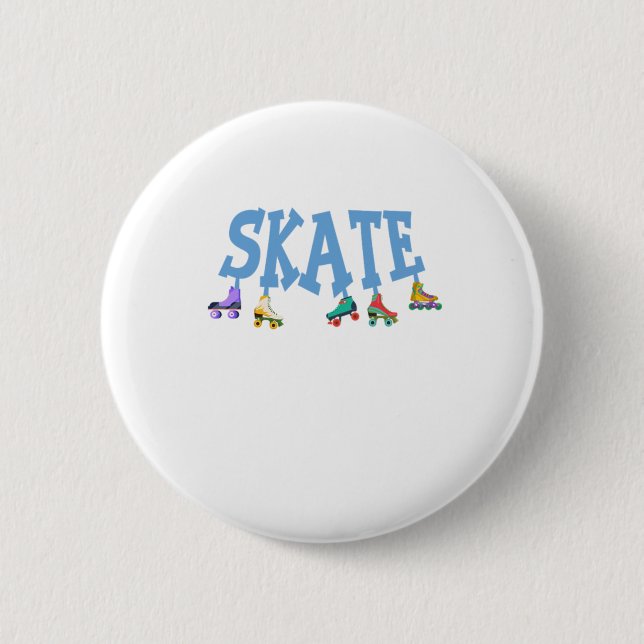 Roller Skates Inline Skating Rollerblading Gift 2 Inch Round Button (Front)
