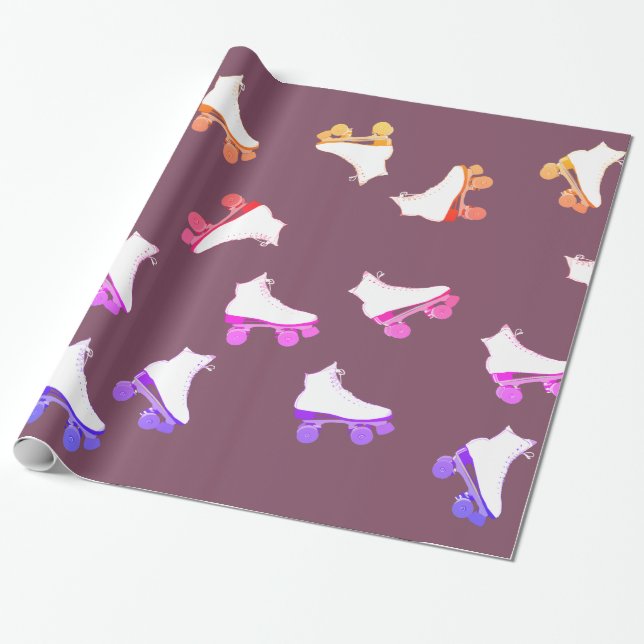 Roller Skates PatternWrapping Paper (Unrolled)