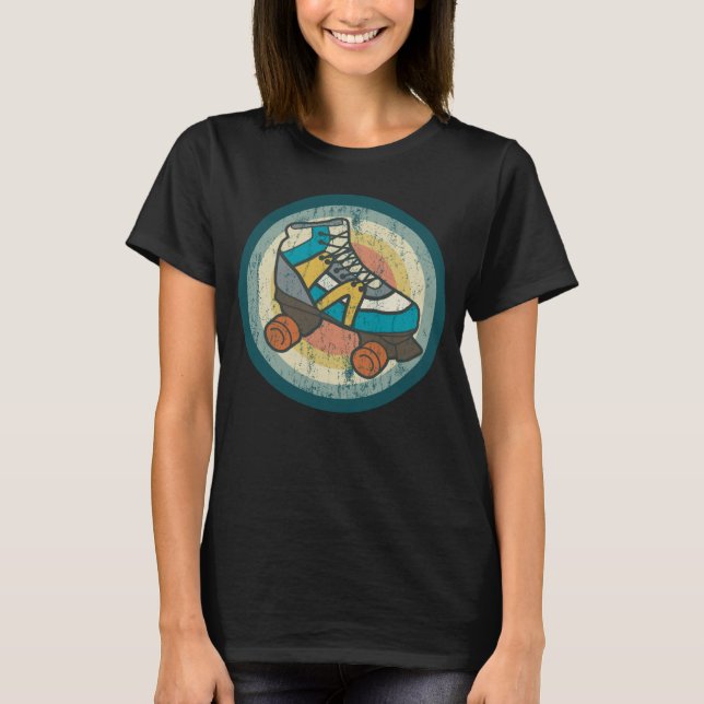 Roller Skates  Retro Roller Skates  Roller Disco T-Shirt (Front)