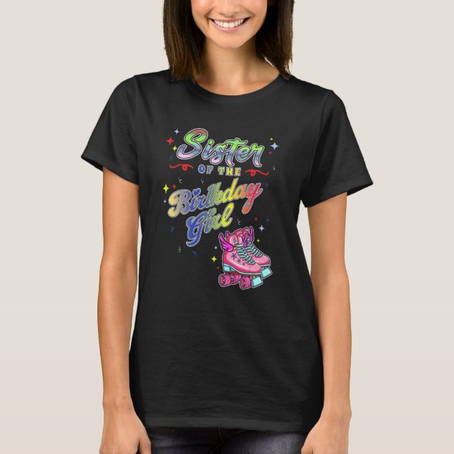 Roller Skates   Rollerskating Birthday Inline 70s  T-Shirt (Front)