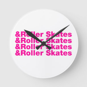 & Roller Skates Round Clock